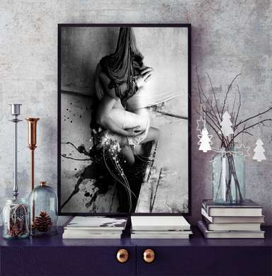 Poster - Iubire, 30 x 45 см, Panza pe cadru, Nude