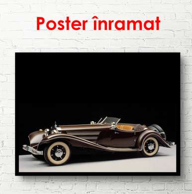 Poster - Mercedes Retro, 90 x 60 см, Poster înrămat, Transport