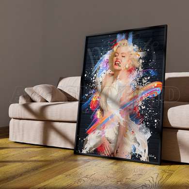 Poster - Marilyn Monroe, 30 x 45 см, Panza pe cadru, Persoane Celebre