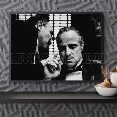 Poster - The Godfather, 45 x 30 см, Canvas on frame, Famous People