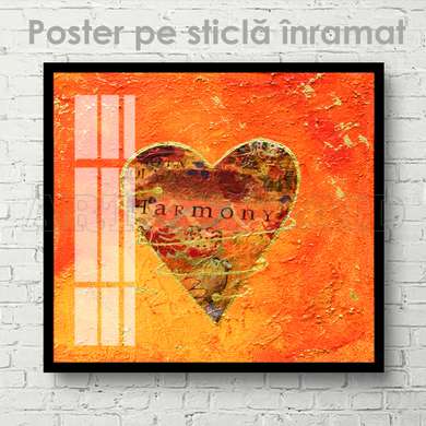 Poster - Любовь, 40 x 40 см, Panza pe cadru, Abstracție