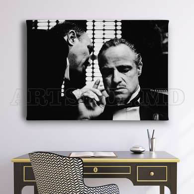 Poster - The Godfather, 45 x 30 см, Canvas on frame, Famous People