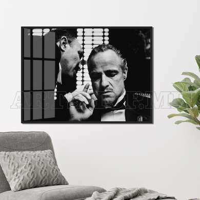 Poster - The Godfather, 90 x 60 см, Poster inramat pe sticla, Persoane Celebre