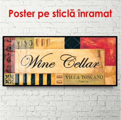 Poster - Writing on the wall, 90 x 45 см, Framed poster