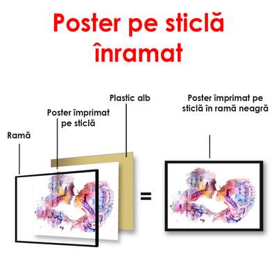 Постер - Романтика, 90 x 60 см, Постер в раме, Минимализм