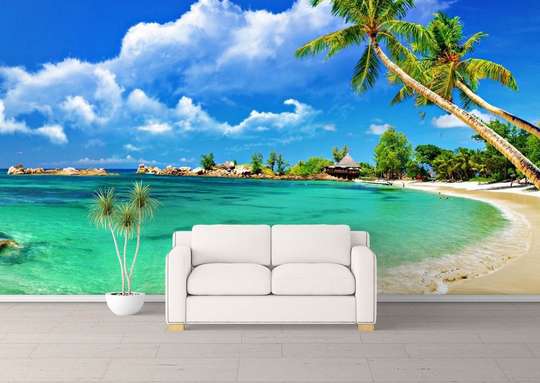 Wall Mural - Blue sea and cloudy sky