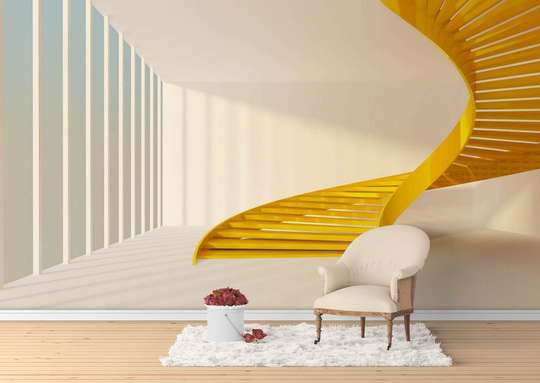 Wall Mural - Yellow stairs