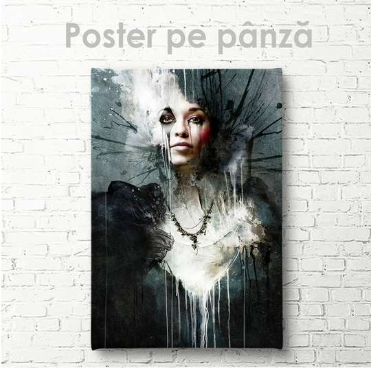 Poster - Imagine abstractă a unei fete, 30 x 45 см, Panza pe cadru