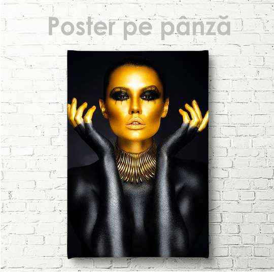 Poster - Chipul auriu, 30 x 45 см, Panza pe cadru