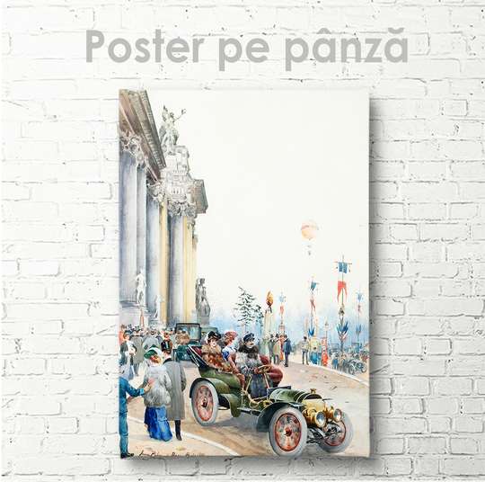 Poster - Back to the past, 30 x 45 см, Canvas on frame, Art