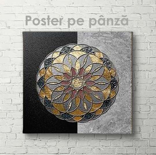 Poster - Metal circle, 40 x 40 см, Canvas on frame, Abstract