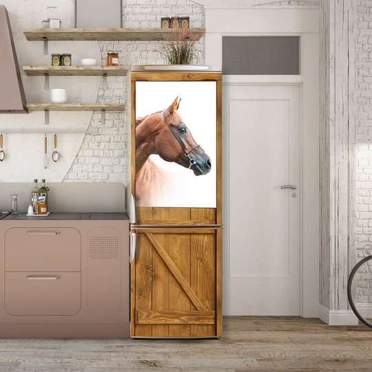 3Д наклейка на дверь, Красивая лошадь, 60 x 90cm