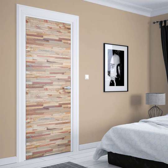 Stickere 3D pentru uși, Frumusețea lemnului, 60 x 90cm, Autocolant pentru Usi