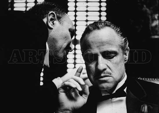 Poster - The Godfather, 90 x 60 см, Framed poster on glass, Famous People