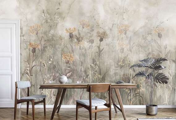 Wall Mural - Delicate flowers in the grass