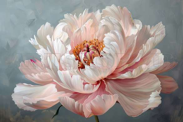 Modular picture, Elegant pink peony, 108 х 60