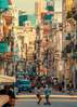 Poster - Old street of Havana in Cuba, 60 x 90 см, Framed poster on glass, Maps and Cities