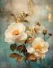 Poster - Roses in vintage style, 30 x 45 см, Canvas on frame, Flowers