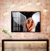 Постер - Девушка ангел, 45 x 30 см, Холст на подрамнике, Ню