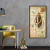 Постер - Ретро картинка с морской ракушкой, 45 x 90 см, Постер на Стекле в раме, Прованс