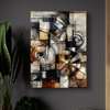 Poster - Abstraction in brown colors, 60 x 90 см, Framed poster, Abstract