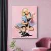 Poster - Marilyn Monroe și o pisică drăguță, 60 x 90 см, Poster inramat pe sticla, Persoane Celebre