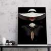 Poster - The mysterious girl in the white hat, 60 x 90 см, Framed poster on glass, Glamour