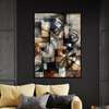 Poster - Abstraction in brown colors, 60 x 90 см, Framed poster on glass, Abstract