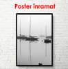 Poster - Seascape, 45 x 90 см, Framed poster, Black & White