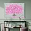Poster - Tree with pink flowers, 90 x 60 см, Framed poster on glass, Nature