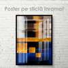 Poster - Bright decorative painting, 60 x 90 см, Framed poster on glass, Abstract