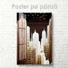 Poster - Abstract city, 60 x 90 см, Framed poster on glass, Maps and Cities