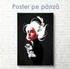 Постер - Девушка с белыми волосами, 100 x 100 см, Постер на Стекле в раме