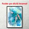 Poster - Japanese fish, 60 x 90 см, Framed poster, Different