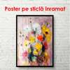 Постер - Абстрактный цветочный натюрморт, 60 x 90 см, Постер в раме, Натюрморт