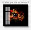 Poster - Glance, 100 x 100 см, Framed poster on glass, Abstract