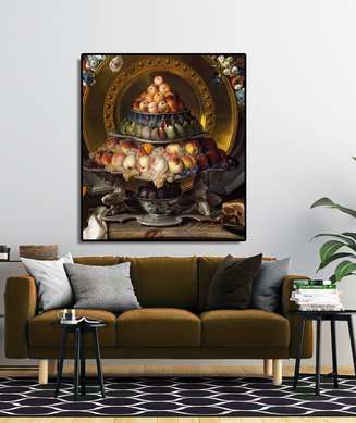 Poster - Fruit dish, 30 x 45 см, Canvas on frame