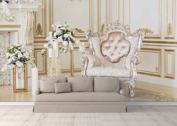 Wall Mural - Beautiful armchair in a spacious room