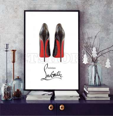 Poster - Christian Louboutin Shoes, 30 x 60 см, Canvas on frame, Minimalism