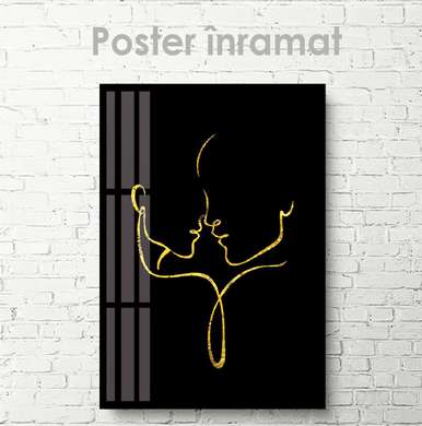 Poster - Features of love, 60 x 90 см, Framed poster on glass, Minimalism