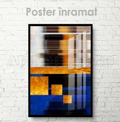 Poster - Bright decorative painting, 60 x 90 см, Framed poster on glass, Abstract