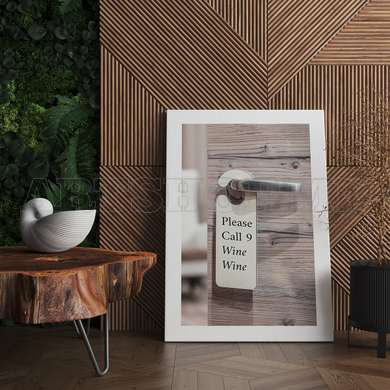 Poster - Please call 9 wine wine, 30 x 45 см, Canvas on frame, Quotes