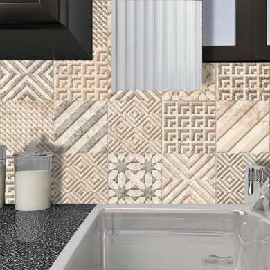 Beige ceramic tiles