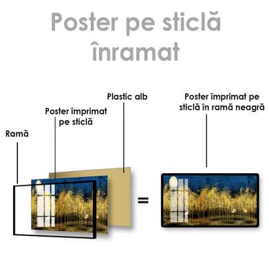 Poster - Peisaj panoramic, 90 x 30 см, Panza pe cadru, Natură