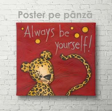 Poster, Fii întotdeauna tu însuți, 40 x 40 см, Panza pe cadru, Animale