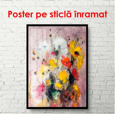 Poster - Abstract floral still life, 60 x 90 см, Framed poster, Still Life