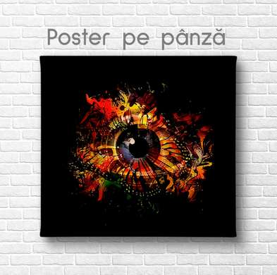 Poster - Glance, 100 x 100 см, Framed poster on glass, Abstract