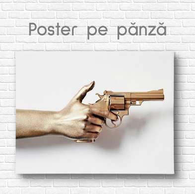 Постер - Прицел, 90 x 45 см, Постер на Стекле в раме