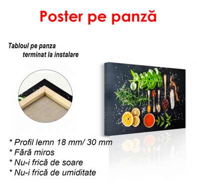 Poster - Ingredients for a dish, 90 x 60 см, Framed poster, Food and Drinks