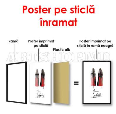 Poster - Christian Louboutin Shoes, 30 x 60 см, Canvas on frame, Minimalism